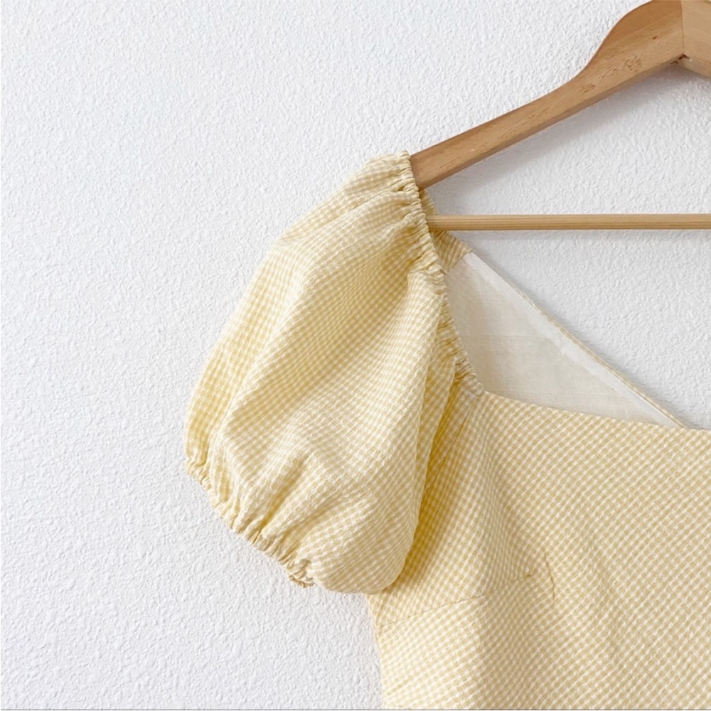Altar’d State Yellow Gingham Aldrin Dress - Picture 7 of 9